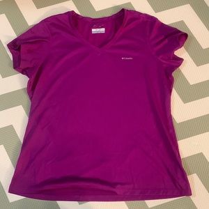 Columbia Omni-Wick Purple Short Sleeve Tee